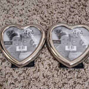 Heart-Shaped Silver Frames. Set Of 2